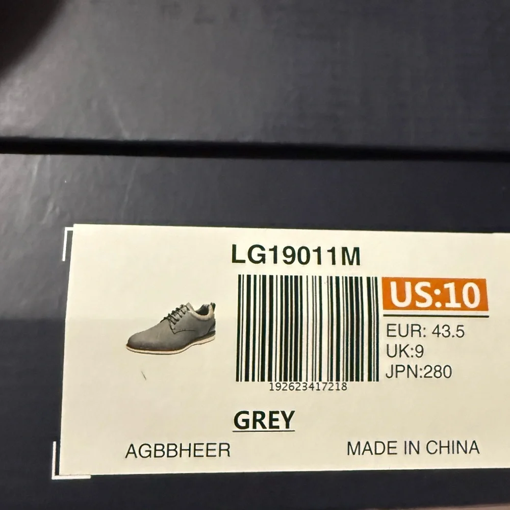 Bruno Marc Gray Casual Dress Shoes Men's Size 10